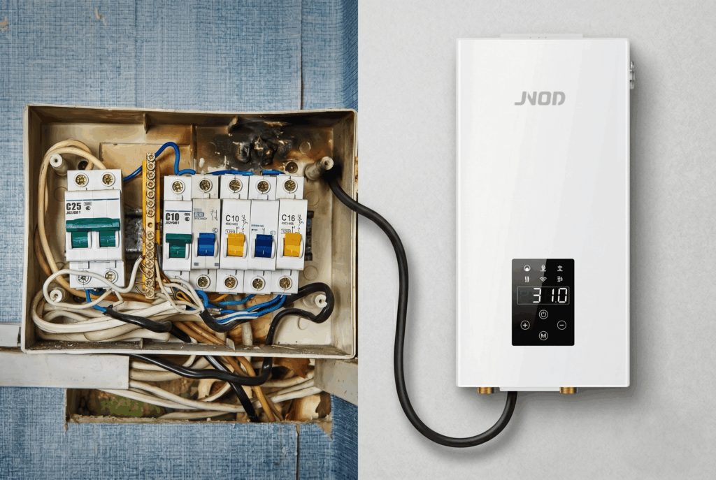Circuit Breakers for electric boiler power consumption